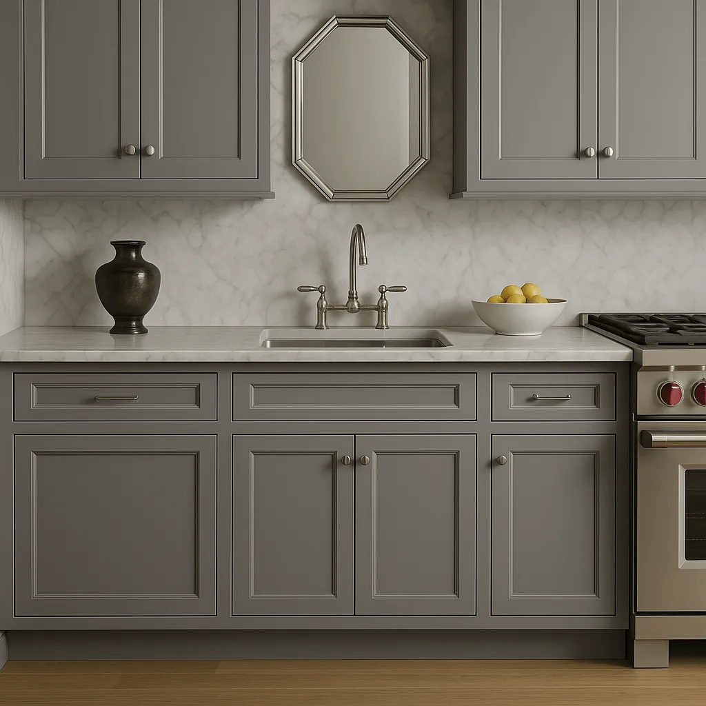 PELHAM & WHITE Keyport Shaker Charcoal Sink Base Cabinet - 30 in. W x 24 in. D x 34.5 in. H, photo 4 of 4