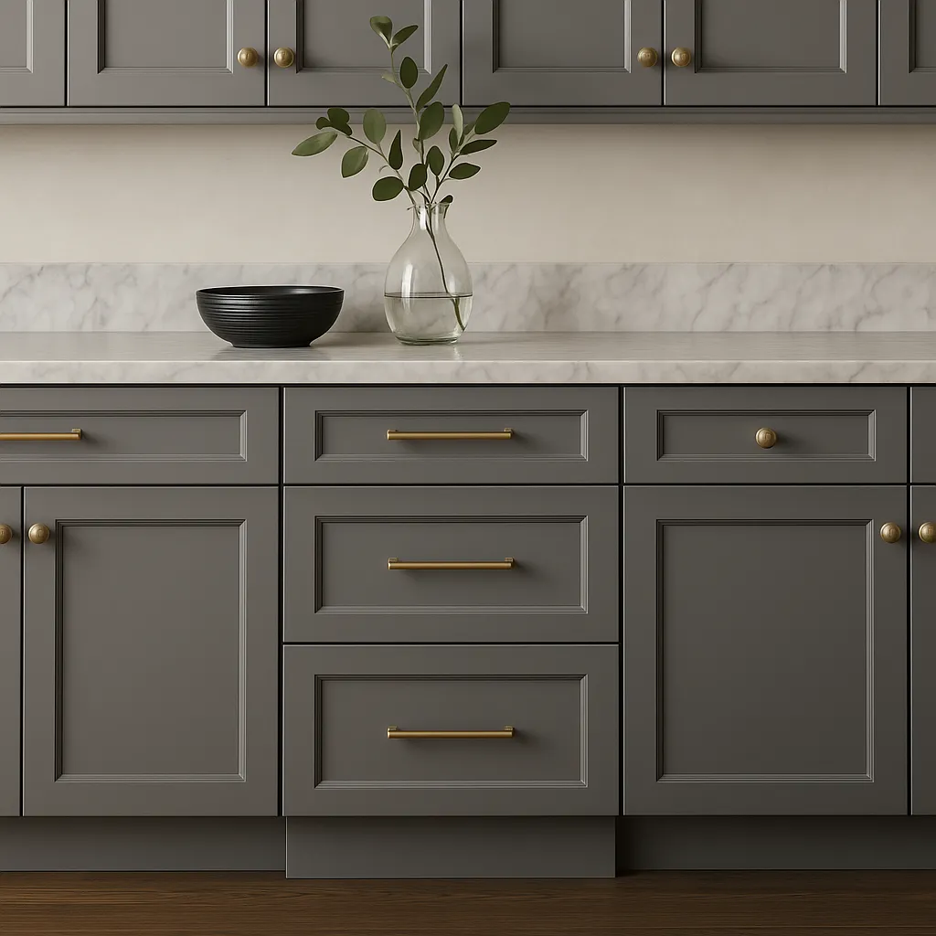 PELHAM & WHITE Keyport Shaker Charcoal Drawer Base Cabinet - 18" W x 24" D x 34.5" H, photo 3 of 4