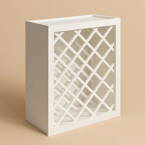 Shaker Wall Wine Rack, Ready to Assemble, White Finish