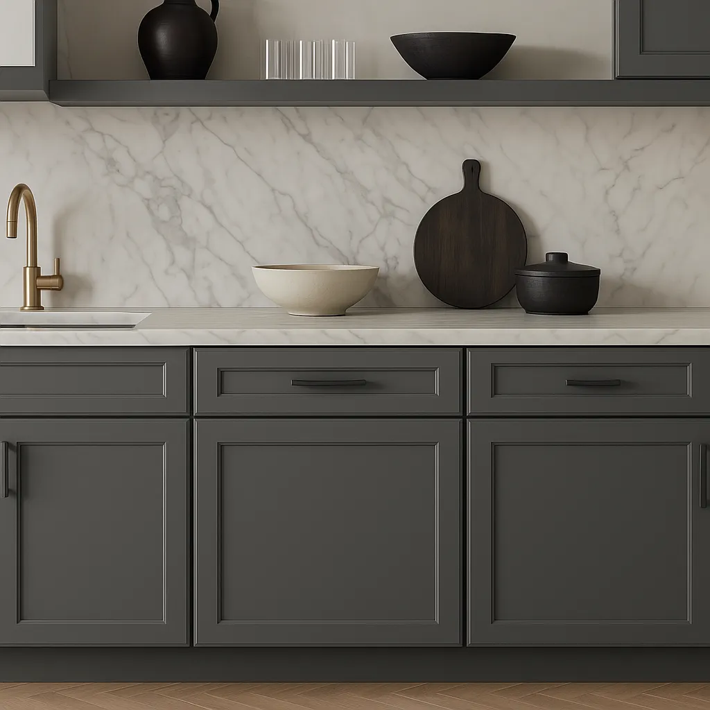 PELHAM & WHITE Keyport Shaker Charcoal Base Kitchen Cabinet - 24 in. W x 24 in. D x 34.5 in. H, photo 4 of 4