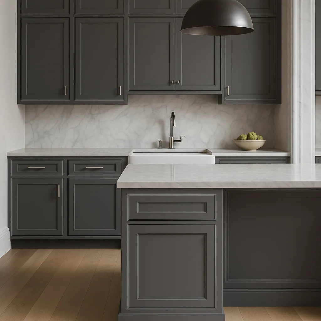 PELHAM & WHITE Keyport Shaker Charcoal Base Kitchen Cabinet - 24 in. W x 24 in. D x 34.5 in. H, photo 2 of 4