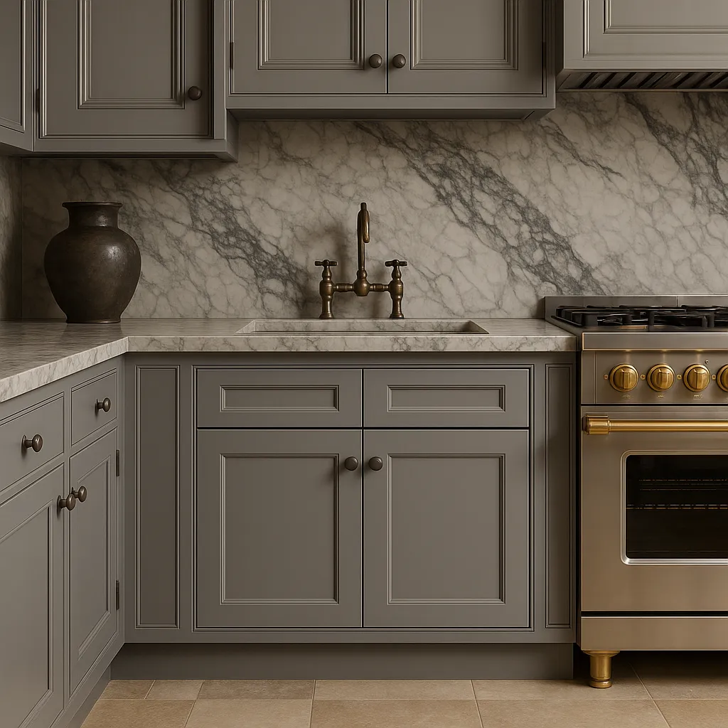 HOMEIBRO Shaker Grey Plywood Sink Base Cabinet - 30-in W X 24-in D X 34.5-in H, photo 4 of 4