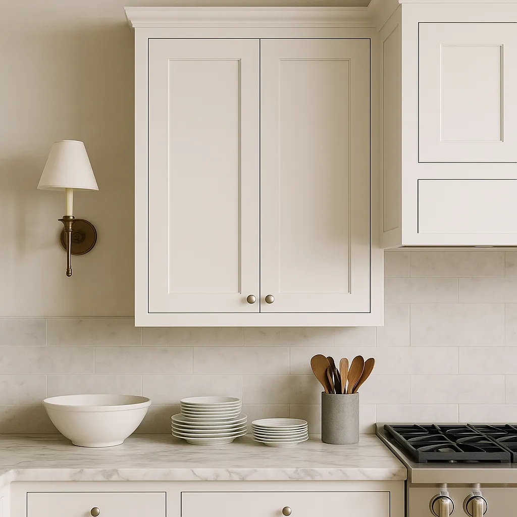 HOMEIBRO Shaker White Plywood Wall Cabinet, 33x12x30 Inches, Ready to Assemble, photo 4 of 4