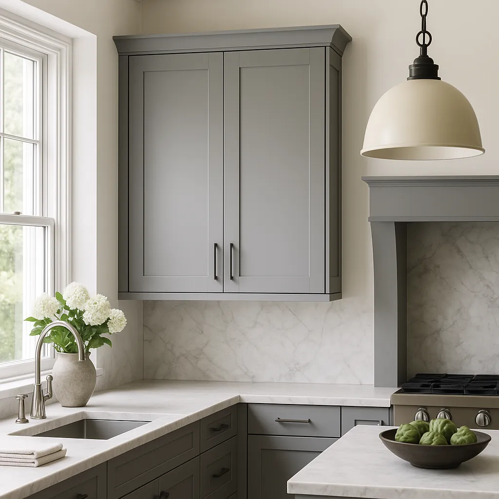 MILL'S PRIDE Richmond Vesuvius Gray Plywood Shaker Wall Kitchen Cabinet - 30x12x42, photo 2 of 4