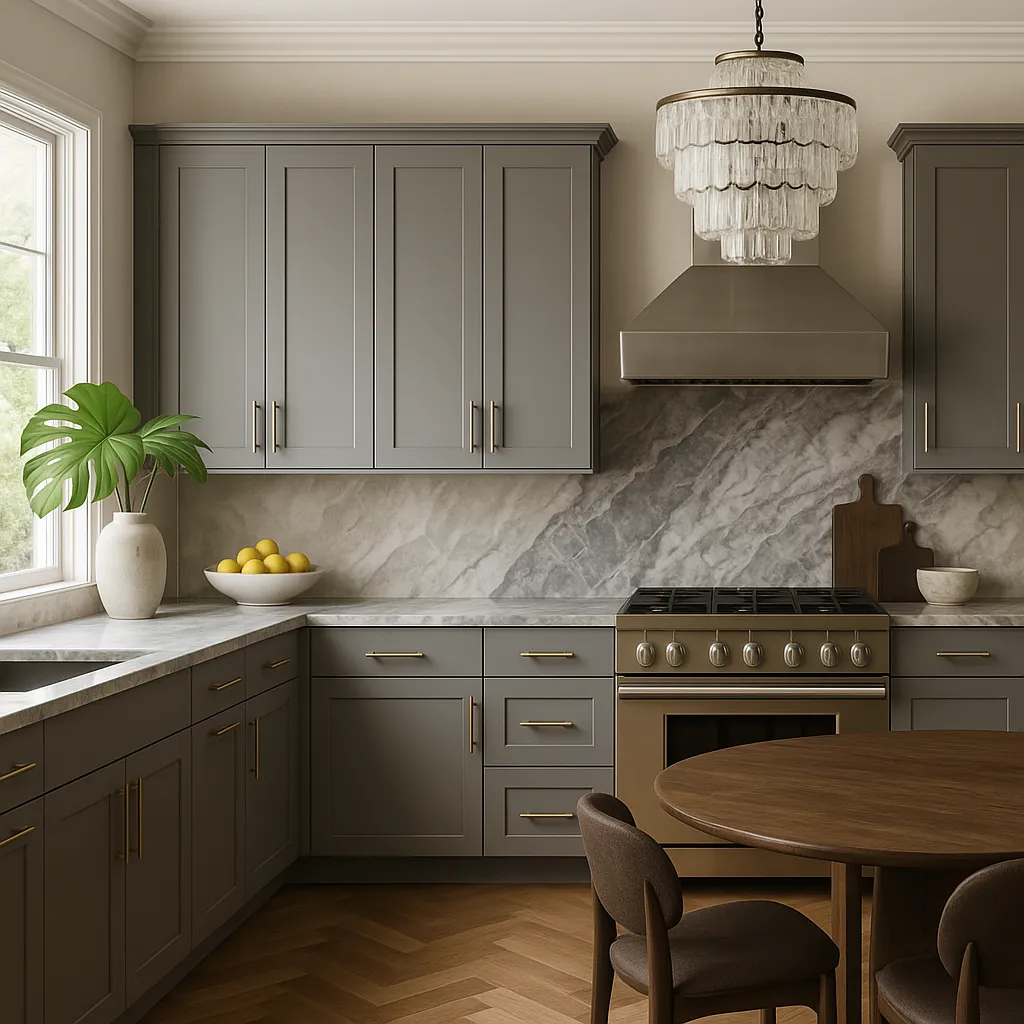 MILL'S PRIDE Richmond Vesuvius Gray Plywood Shaker Wall Kitchen Cabinet - 30x12x42, photo 4 of 4