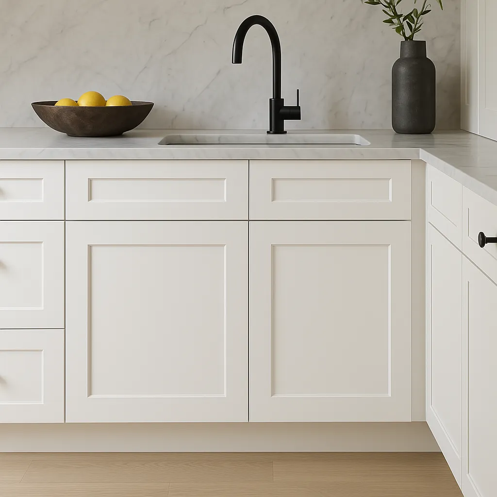 Plywell Shaker Sink Base Cabinet, Ready to Assemble, White, 42x34.5x24 in., photo 2 of 4