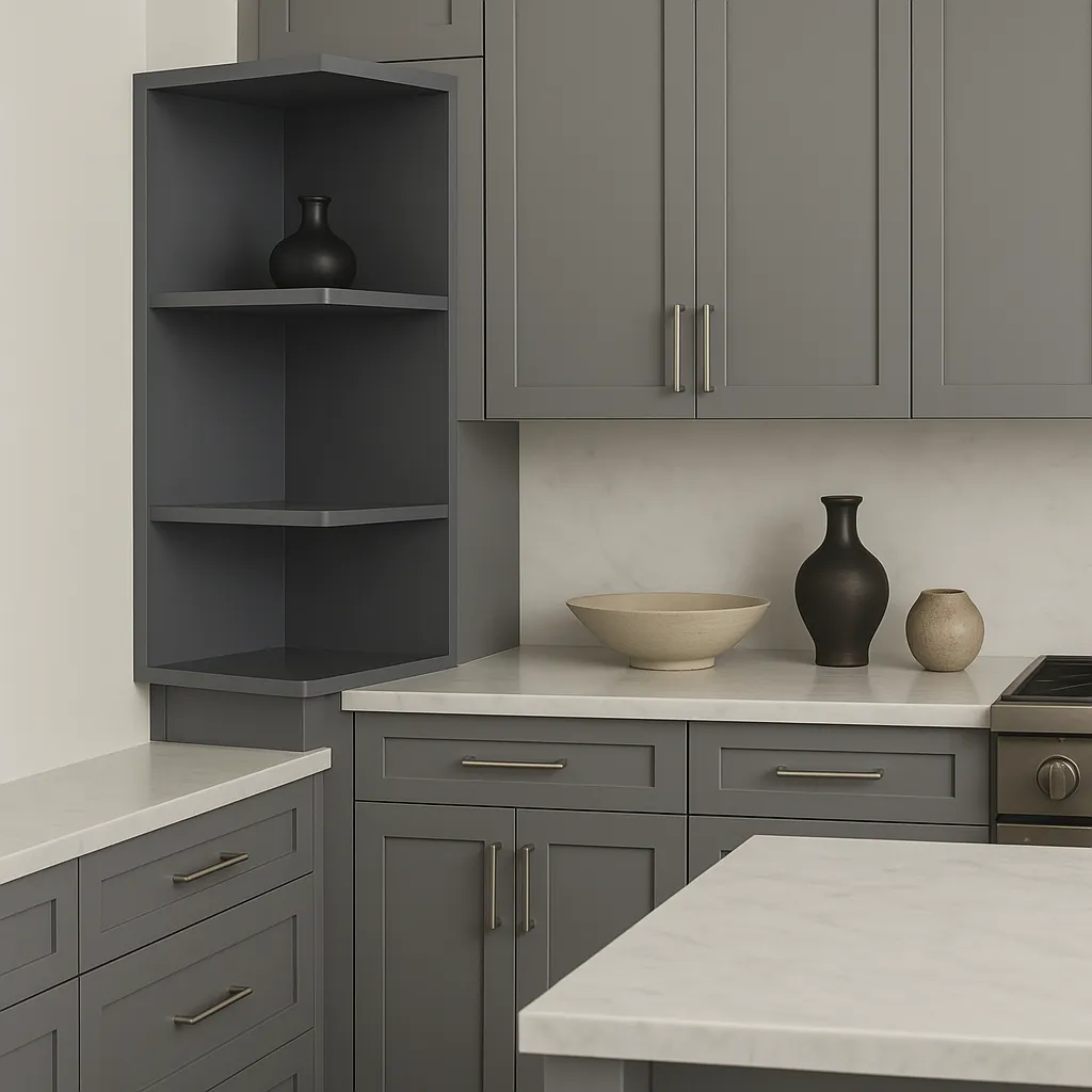 LIFEART CABINETRY Shaker Ready to Assemble Base Cabinet in Gray, photo 3 of 4