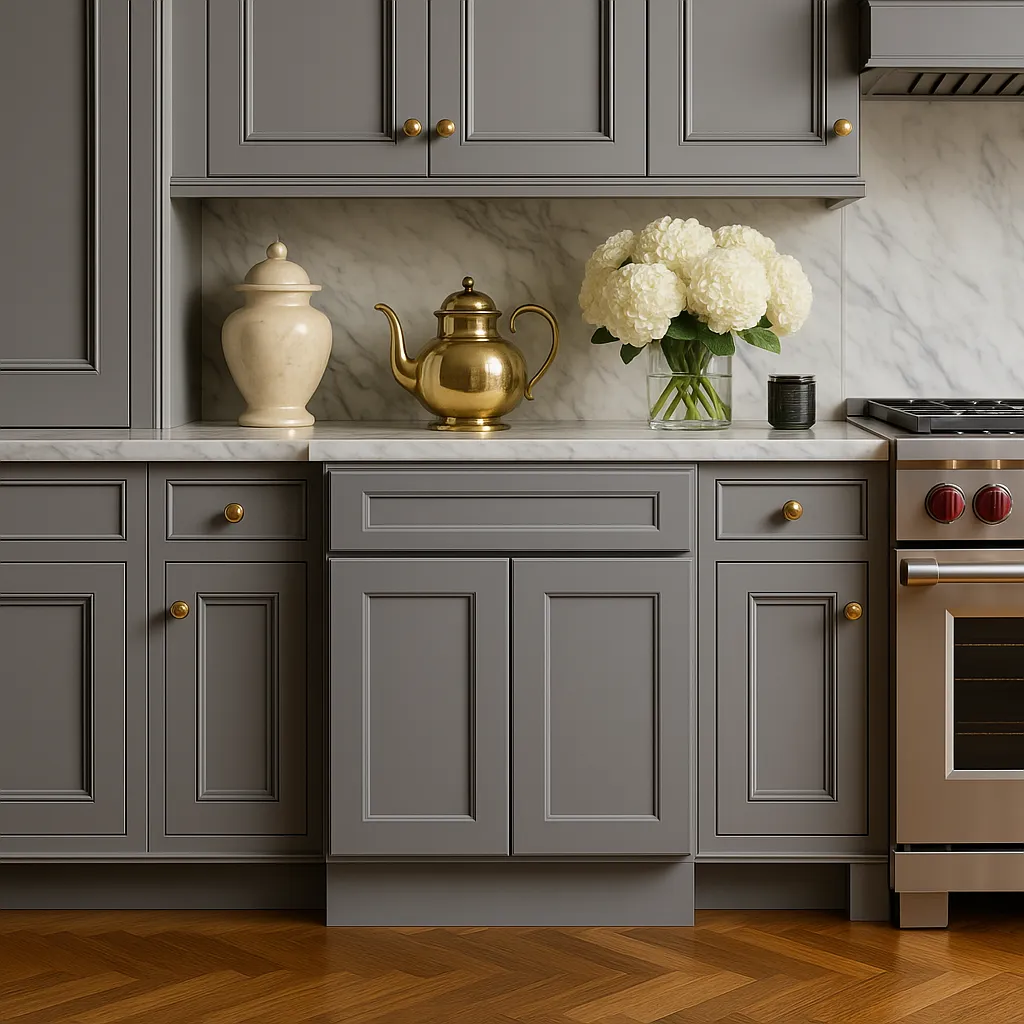 HOMEIBRO Shaker Grey Plywood Kitchen Cabinet with Drawer, photo 4 of 4