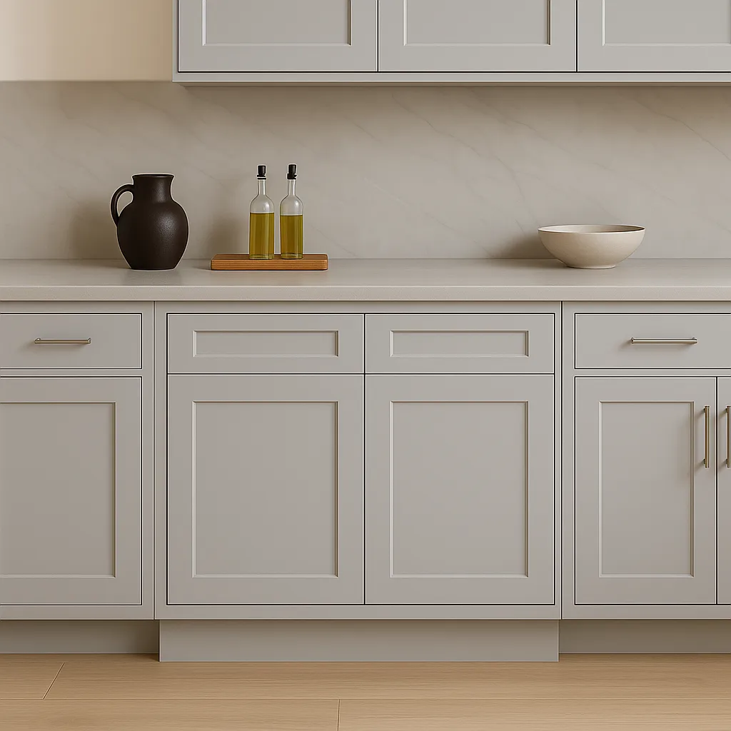 HOMEIBRO Painted Shaker Style Ready to Assemble Base Cabinet, 33 in. W x 34-1/2 in. H x 24 in. D, photo 4 of 4