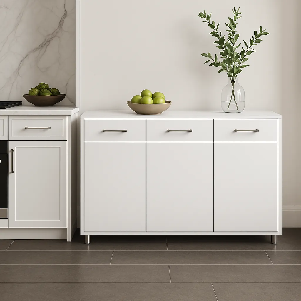FUNKOL White MDF Kitchen Cabinet with 3 Drawers and 3 Doors, photo 4 of 4