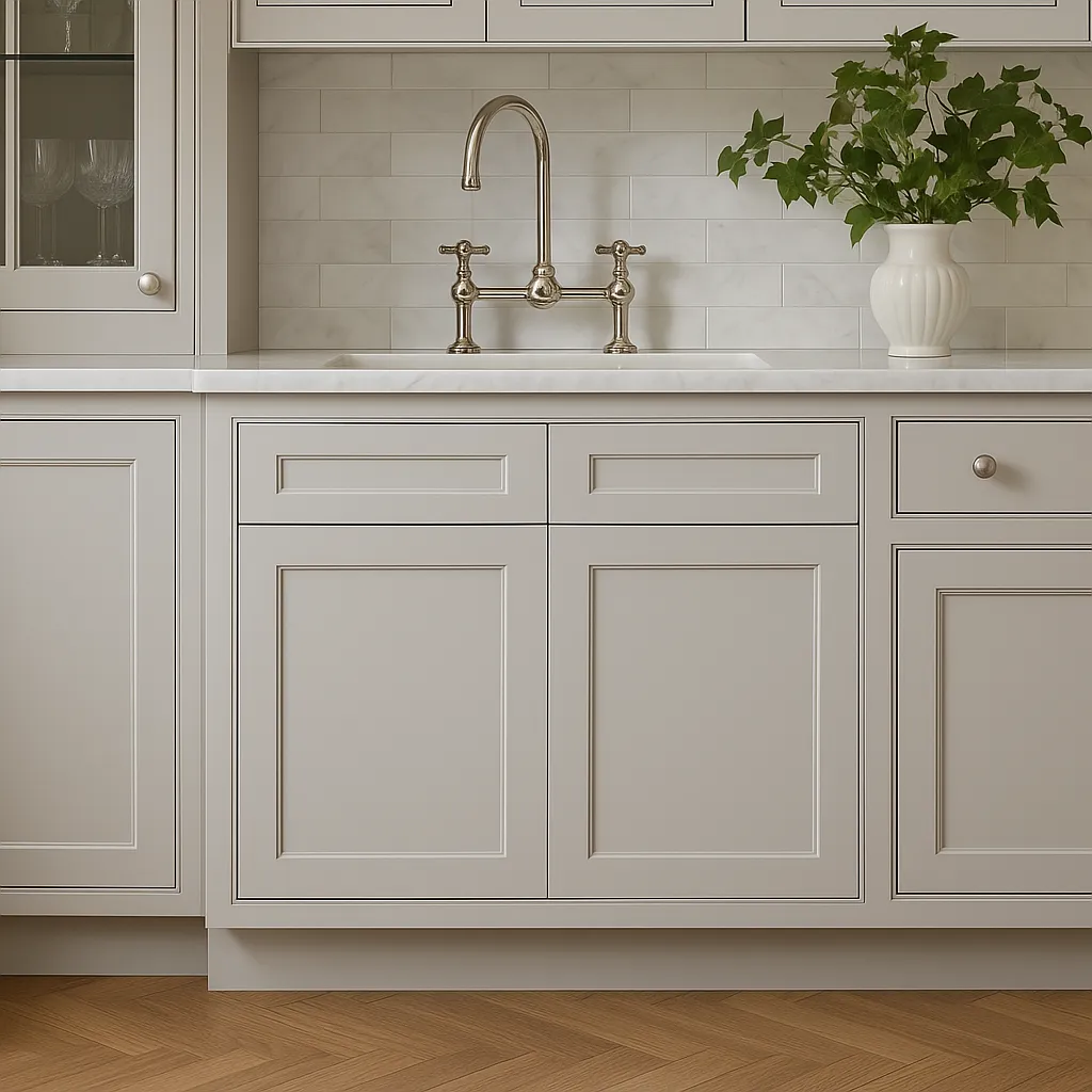 Plywell Shaker Base Cabinet with 2-Door and 1 Drawer in Gray, photo 4 of 4