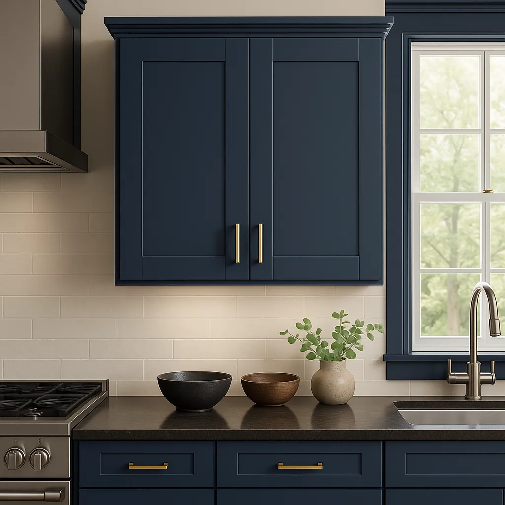 MILL'S PRIDE Valencia Blue Shaker Wall Kitchen Cabinet - 24" W x 12" D x 30" H, photo 3 of 4