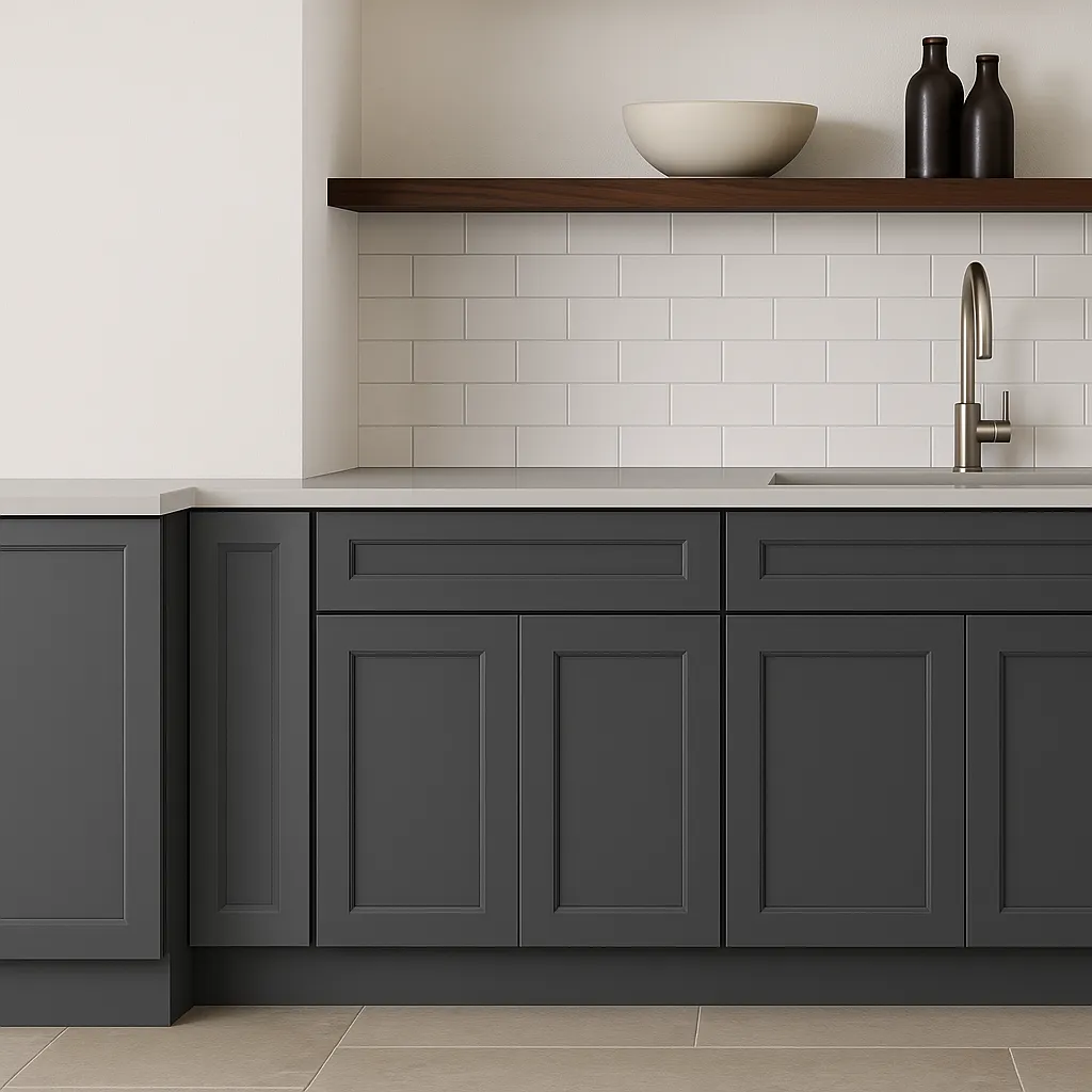 PELHAM & WHITE Keyport Shaker Charcoal Base Kitchen Cabinet - Tool-Free Assembly, photo 4 of 4