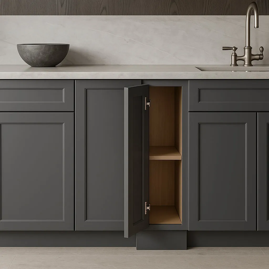 PELHAM & WHITE Keyport Shaker Charcoal Base Kitchen Cabinet - Tool-Free Assembly, photo 2 of 4