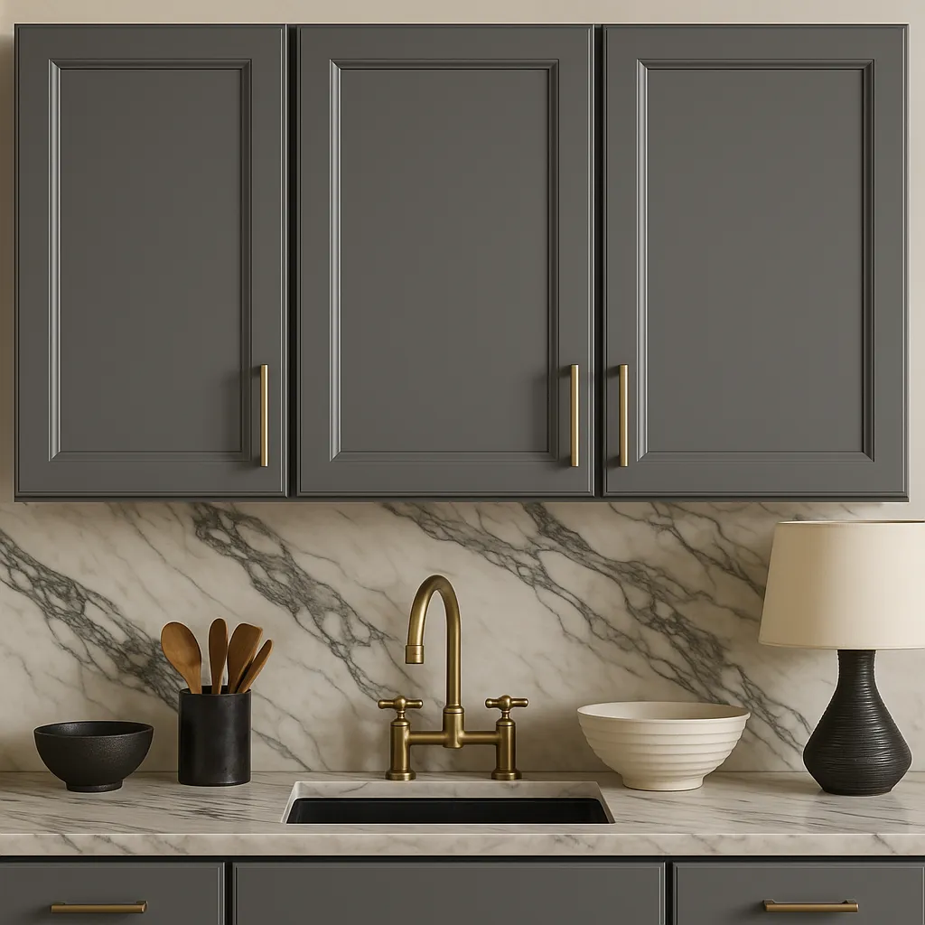 PELHAM & WHITE Keyport Shaker Wall Kitchen Cabinet, Charcoal, 18x12x30, photo 4 of 4
