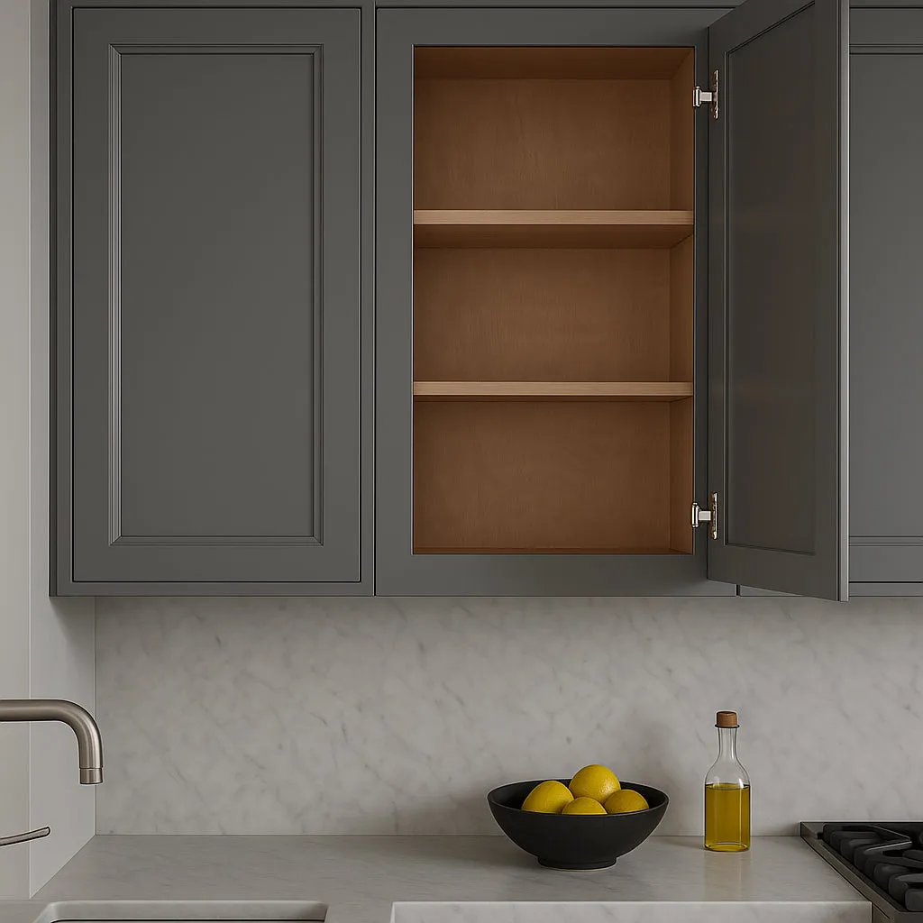 PELHAM & WHITE Keyport Shaker Wall Kitchen Cabinet, Charcoal, 18x12x30, photo 2 of 4