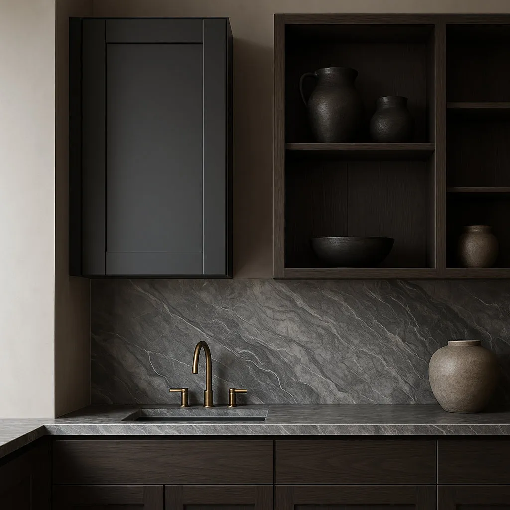 MILL'S PRIDE Richmond Venetian Onyx Plywood Shaker Wall Kitchen Cabinet, 18x12x30, photo 2 of 4