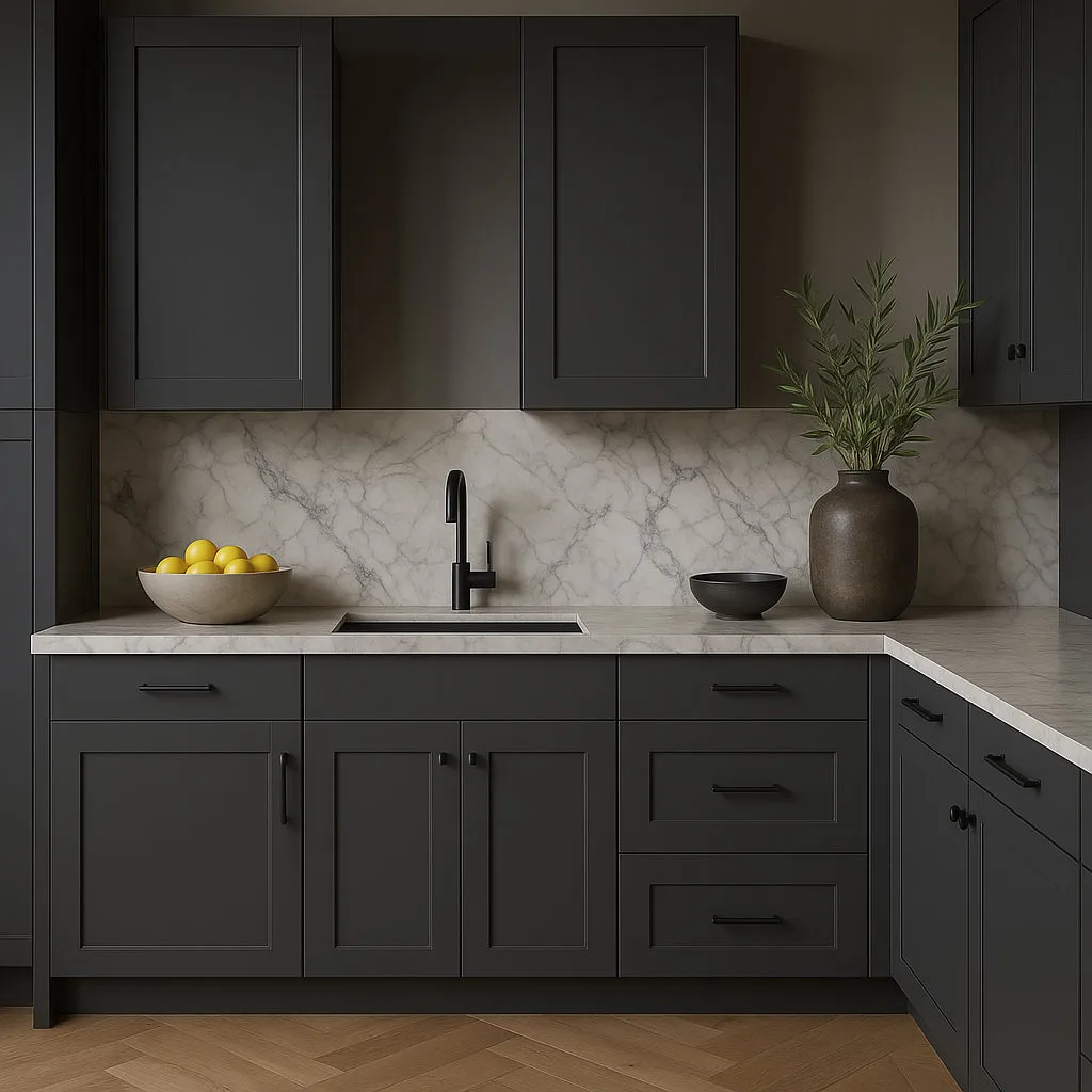 MILL'S PRIDE Richmond Venetian Onyx Plywood Shaker Wall Kitchen Cabinet, 18x12x30, photo 3 of 4