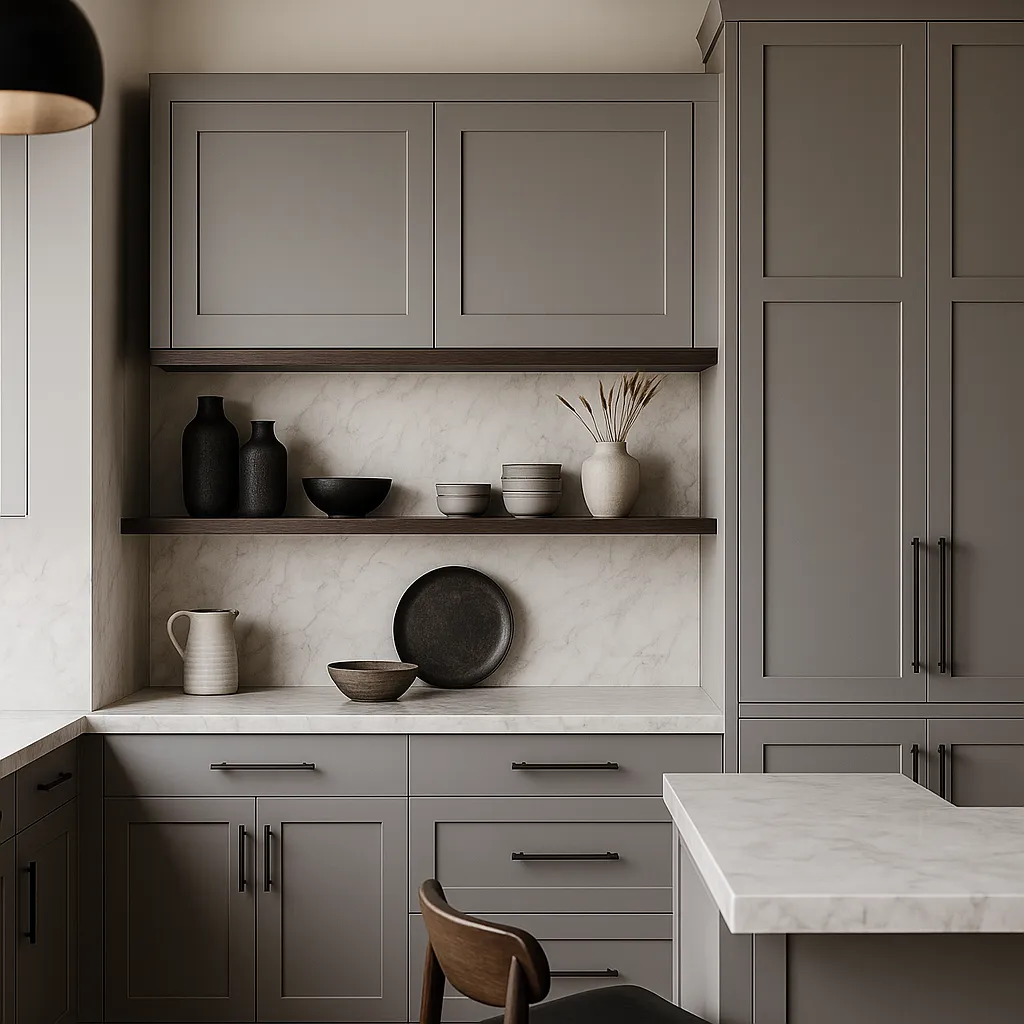 MILL'S PRIDE Richmond Vesuvius Gray Plywood Shaker Wall Kitchen Cabinet - Ready to Assemble, photo 4 of 4
