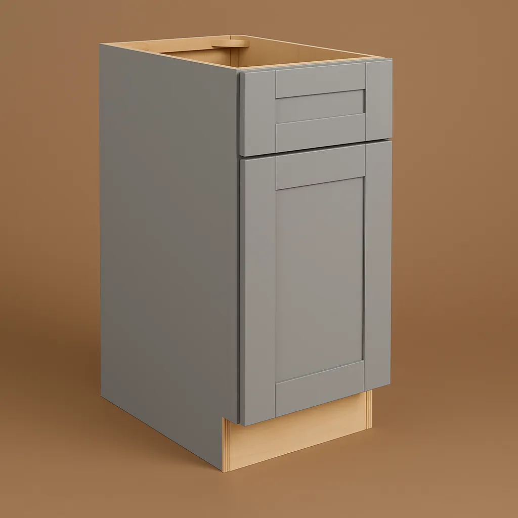 MILL'S PRIDE Richmond Vesuvius Gray Shaker Base Kitchen Cabinet - 21 in W x 24 in D x 34.5 in H, photo 2 of 4