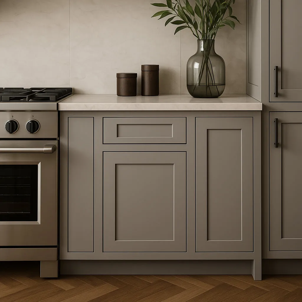 MILL'S PRIDE Richmond Vesuvius Gray Shaker Base Kitchen Cabinet - 21 in W x 24 in D x 34.5 in H, photo 3 of 4