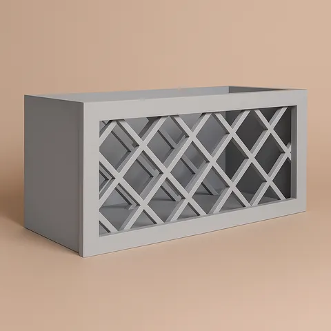 Shaker Wall Wine Rack, Gray, Ready to Assemble, 36 × 15 × 12 in