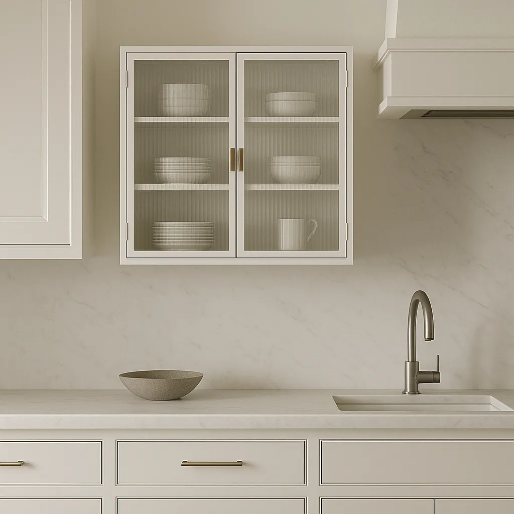 FUNKOL White Metal Wall Kitchen Cabinet with 3-Tier Storage, photo 3 of 4