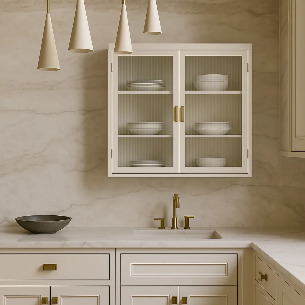 FUNKOL White Metal Wall Kitchen Cabinet with 3-Tier Storage, photo 4 of 4