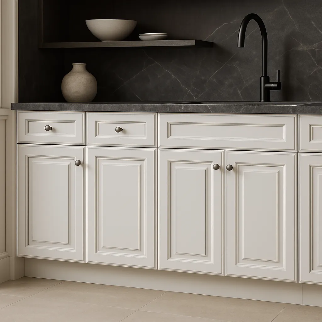 LIFEART CABINETRY Newport Ready to Assemble Base Cabinet with 1-Door and 1-Drawer in Classic White, photo 3 of 4