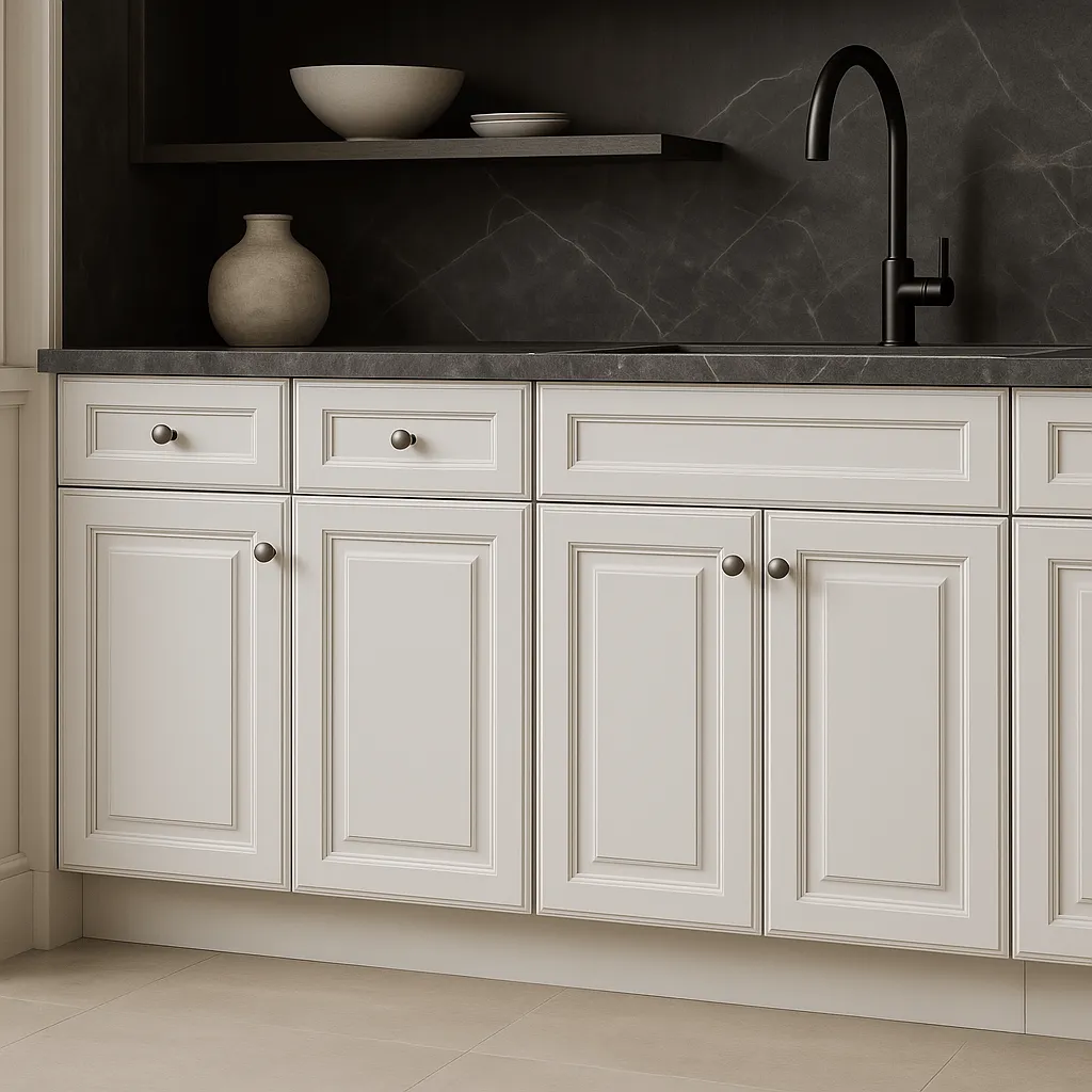 LIFEART CABINETRY Newport Ready to Assemble Base Cabinet with 1-Door and 1-Drawer in Classic White, photo 3 of 8