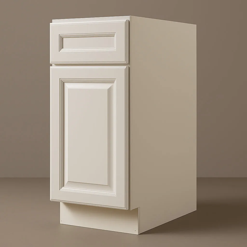 LIFEART CABINETRY Newport Ready to Assemble Base Cabinet with 1-Door and 1-Drawer in Classic White, photo 5 of 8