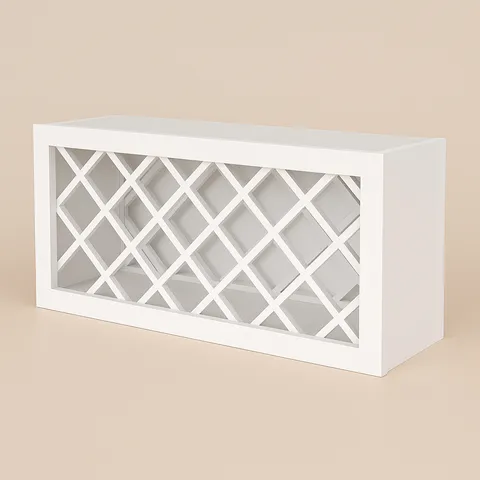 Shaker Wall Wine Rack, Ready to Assemble, White, 36 × 18 × 12 in