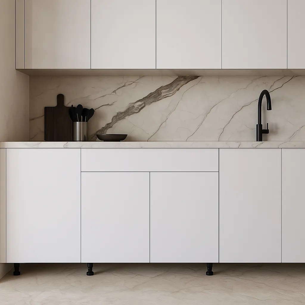 Cambridge Radiance 36 in. Ready to Assemble Slab Sink Base Kitchen Cabinet in White Gloss, photo 4 of 4