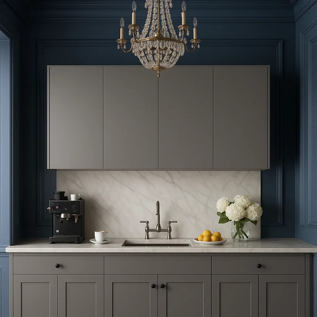 Cambridge Radiance Matte Grey Slab Wall Kitchen Cabinet - 36 in. W x 12 in. D x 30 in. H, photo 3 of 4