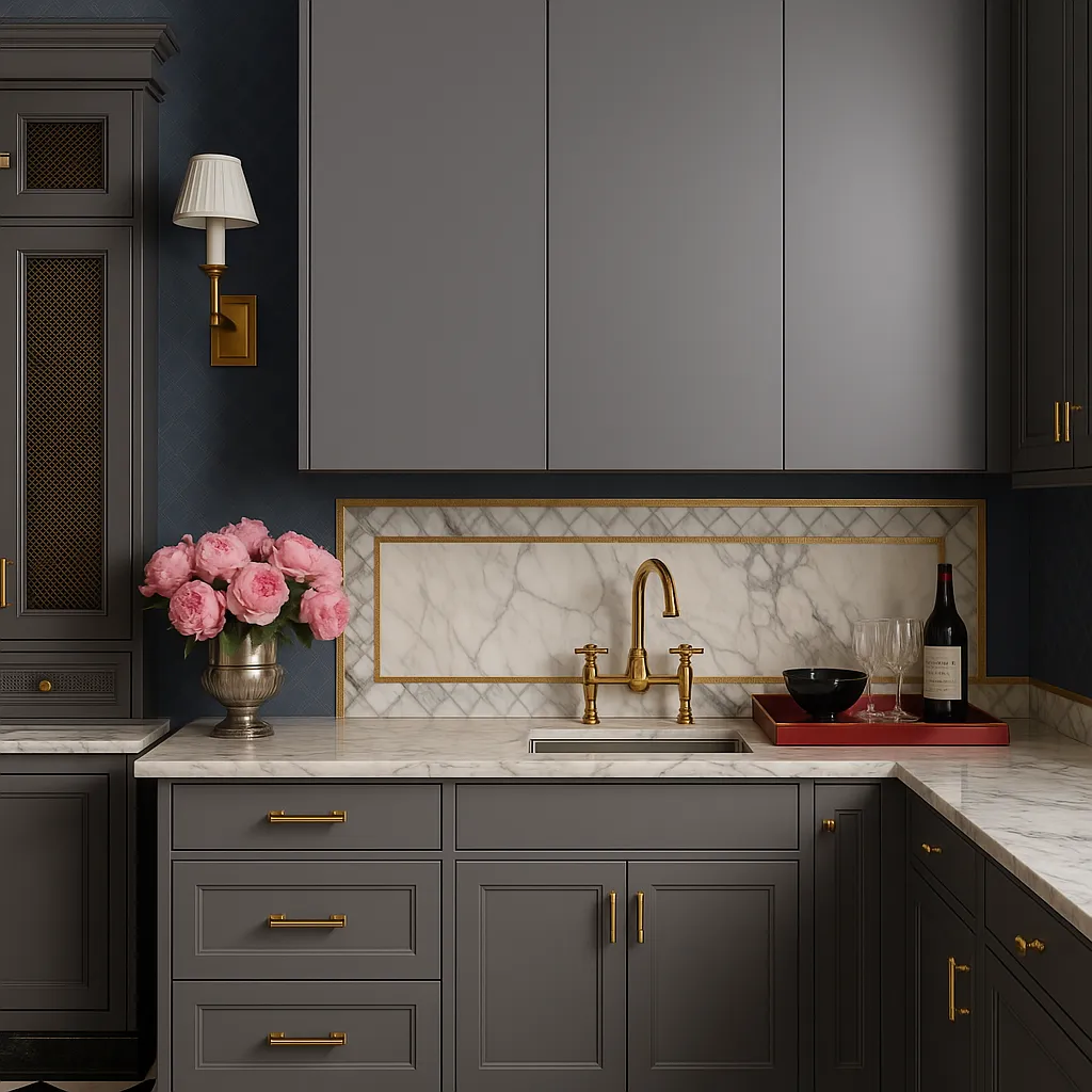 Cambridge Radiance Matte Grey Slab Wall Kitchen Cabinet - 36 in. W x 12 in. D x 30 in. H, photo 4 of 4