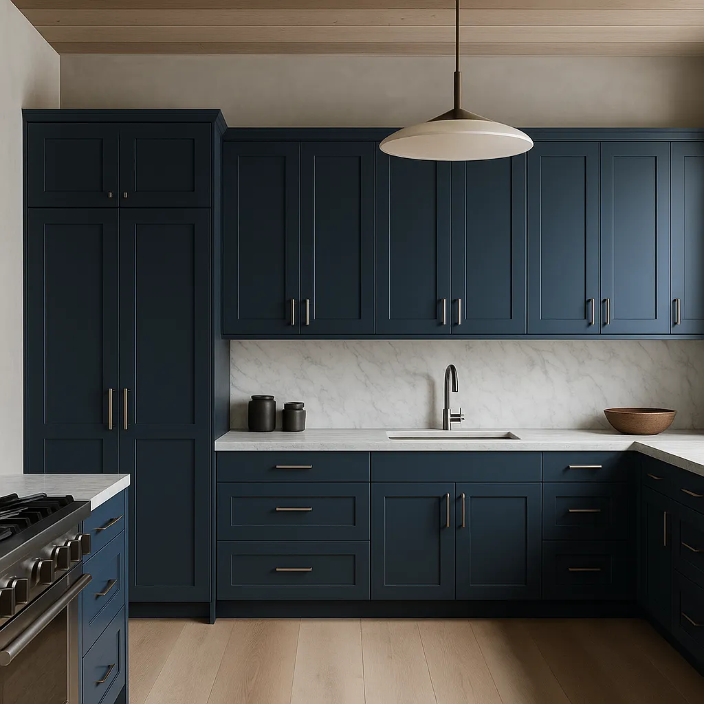 MILL'S PRIDE Valencia Blue Shaker Wall Kitchen Cabinet - 36" W x 12" D x 42" H, photo 3 of 4