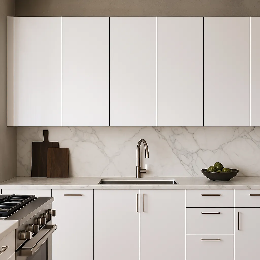 Cambridge Radiance Ready-to-Assemble Slab Wall Kitchen Cabinet in White Gloss, photo 4 of 4