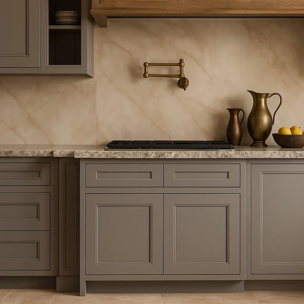 HOMEIBRO Shaker Grey Plywood Sink Base Cabinet - 33 in. W x 24 in. D x 34.5 in. H, photo 4 of 4
