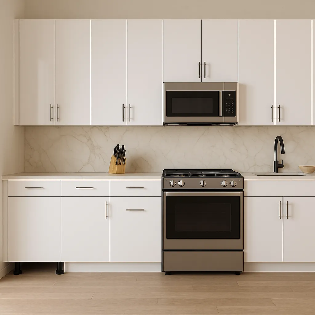 Cambridge Radiance Ready to Assemble Slab Base Kitchen Cabinet in White Gloss, photo 3 of 4