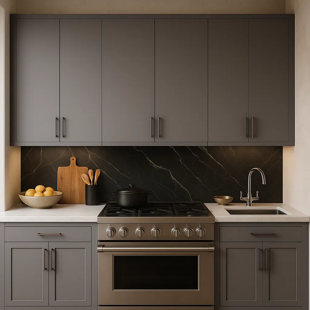 Cambridge Radiance Matte Grey Slab Wall Kitchen Cabinet - 36 in. W x 12 in. D x 36 in. H, photo 4 of 4