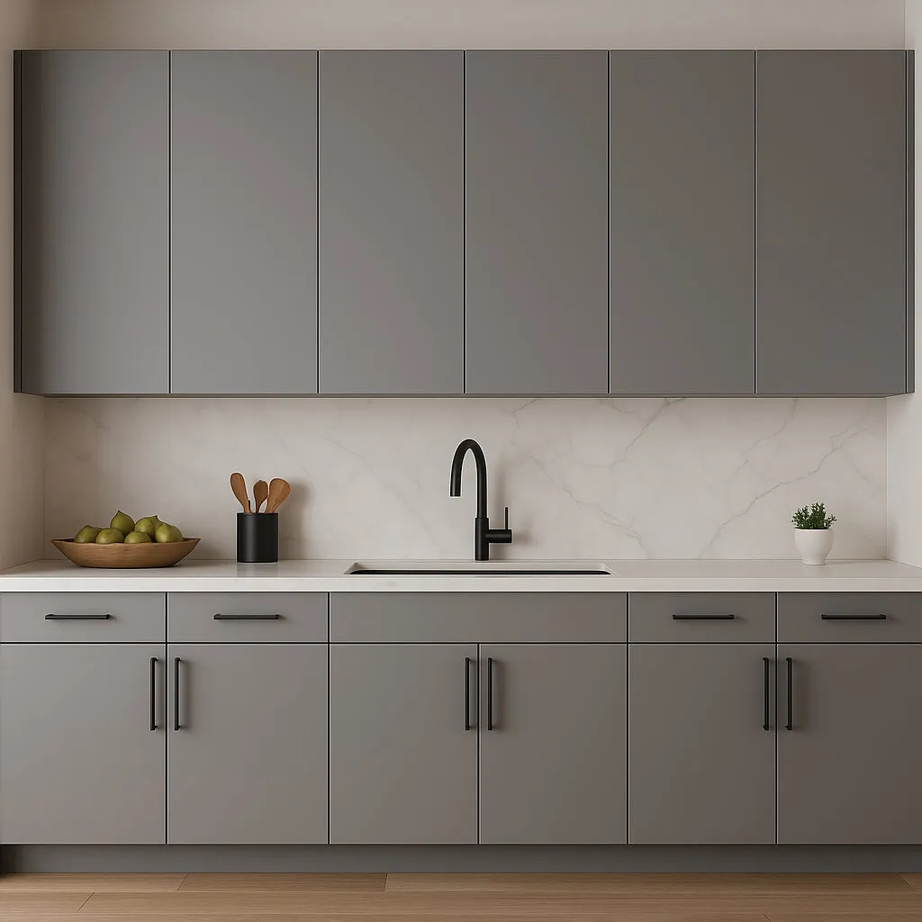 Cambridge Radiance Matte Grey Slab Wall Kitchen Cabinet - 36 in. W x 12 in. D x 36 in. H, photo 2 of 4