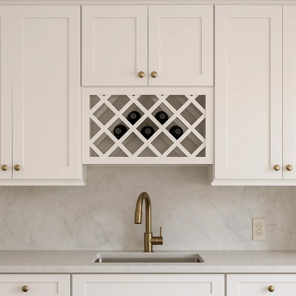 LIFEART CABINETRY Shaker Ready to Assemble Wall Wine Rack, 30 in. W x 18 in. H x 12 in. D, White, photo 4 of 4