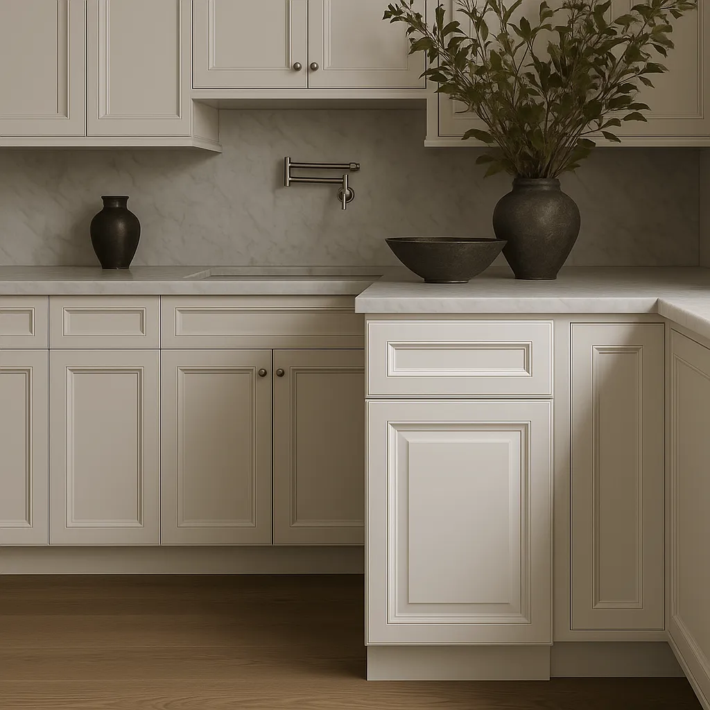 LIFEART CABINETRY Newport Ready to Assemble Base Cabinet with 1-Door and 1-Drawer in Classic White, photo 2 of 8