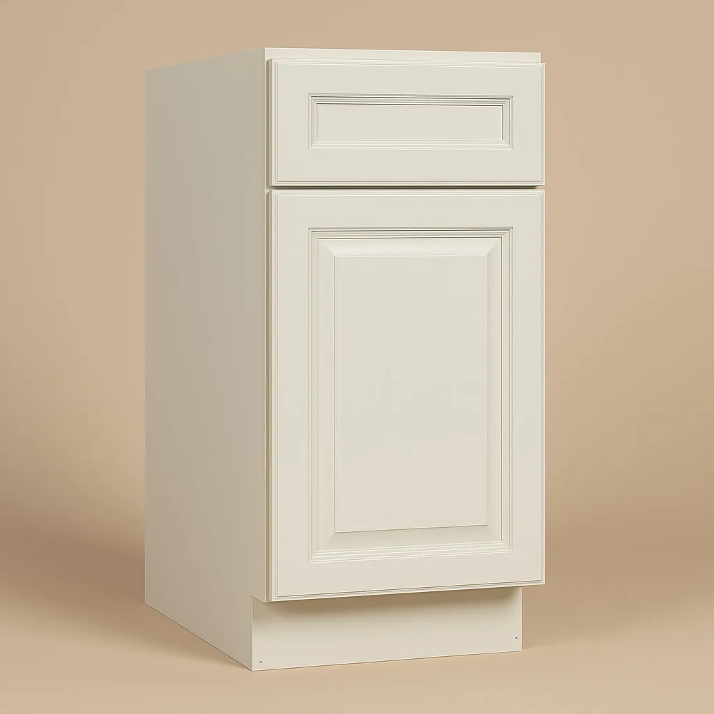 LIFEART CABINETRY Newport Ready to Assemble Base Cabinet with 1-Door and 1-Drawer in Classic White, photo 5 of 8