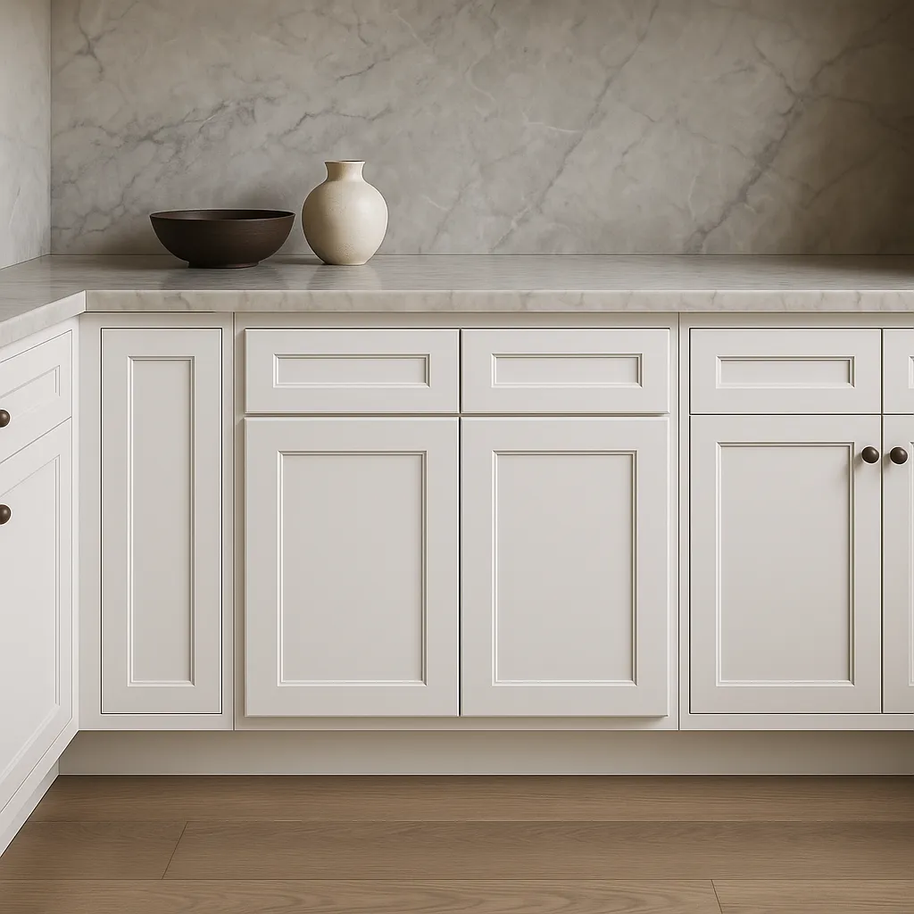 HOMEIBRO White Plywood Shaker Base Kitchen Cabinet with 2-Door and 2-Drawer (30 in. W x 24 in. D x 34.5 in. H), photo 2 of 4