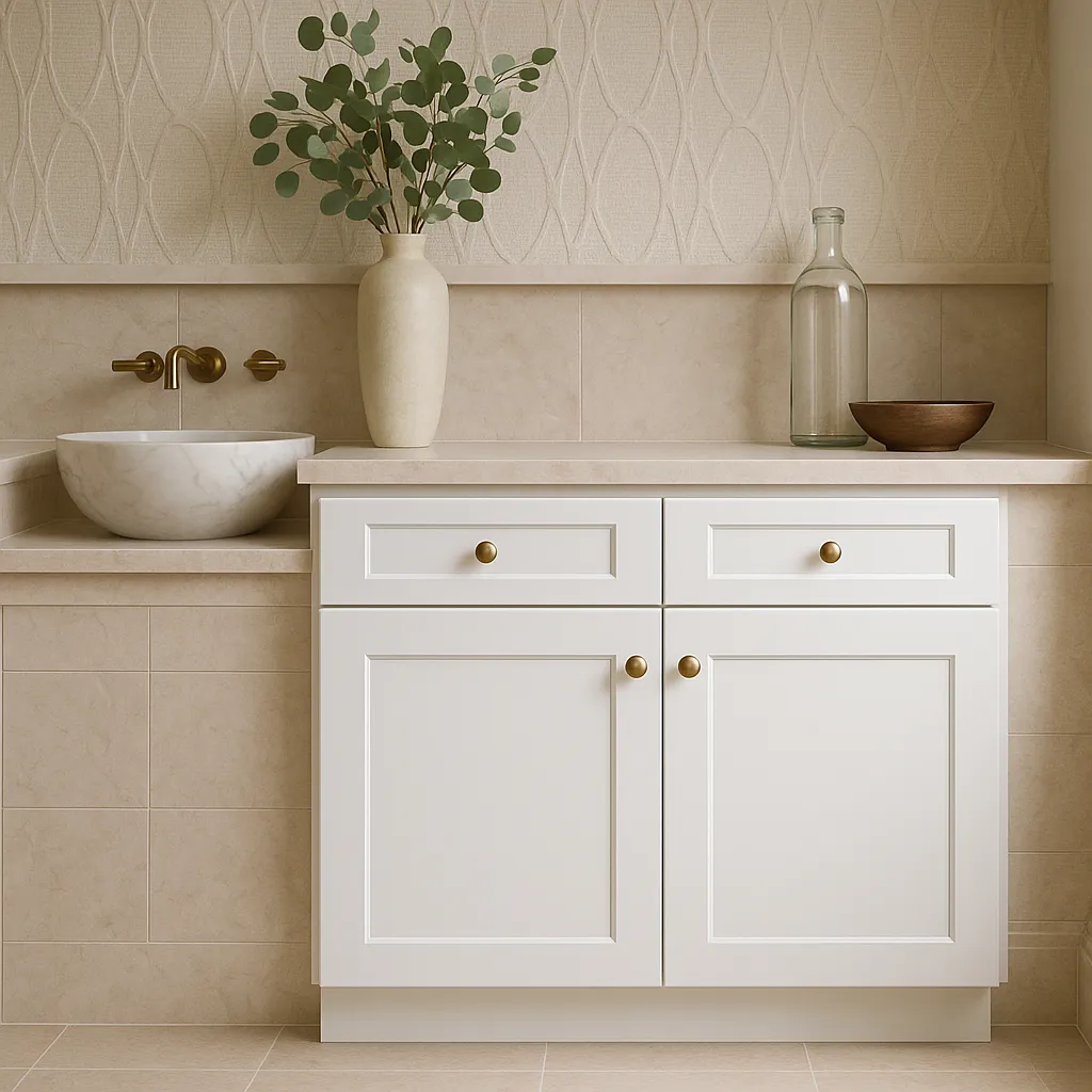 HOMEIBRO White Plywood Shaker Base Kitchen Cabinet with 2-Door and 2-Drawer (30 in. W x 24 in. D x 34.5 in. H), photo 3 of 4