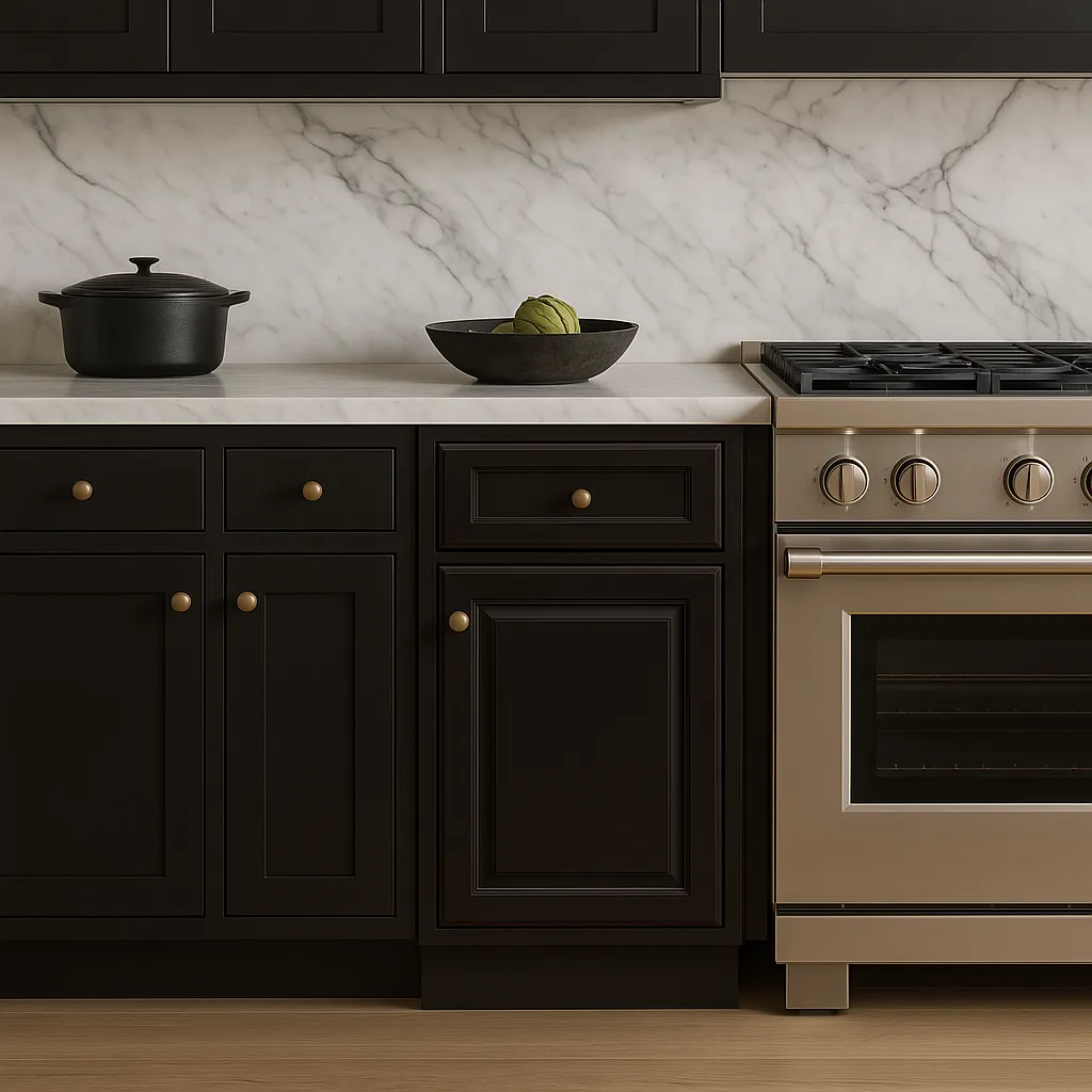 LIFEART CABINETRY Newport Ready to Assemble Base Cabinet with 1-Door and 1-Drawer in Dark Espresso, photo 3 of 4