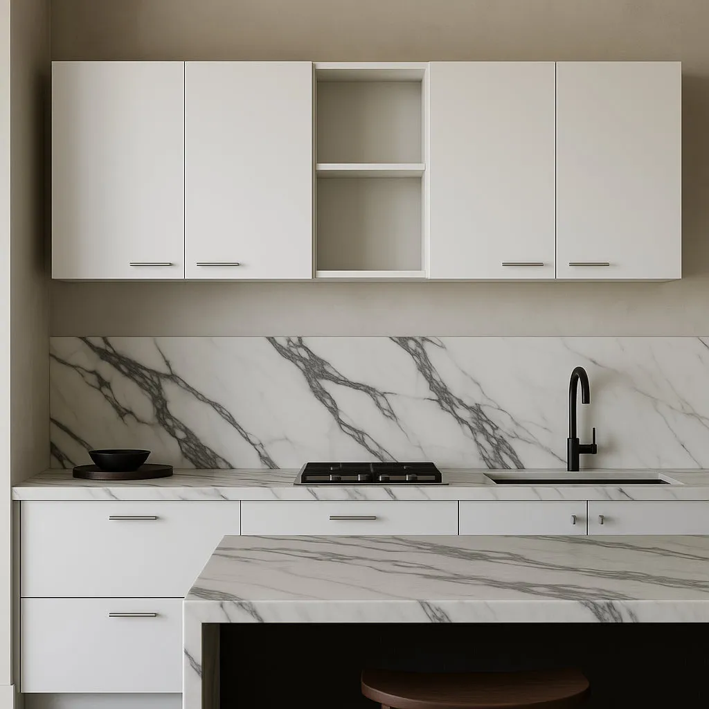Zeus & Ruta White Plywood Wall Kitchen Cabinet with 2-Shelves and Double Door, photo 3 of 4