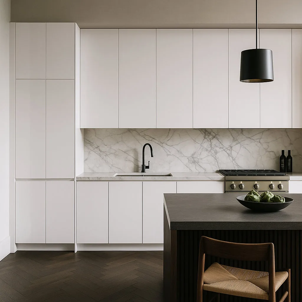 Cambridge Radiance Ready-to-Assemble Slab Wall Kitchen Cabinet in White Gloss, photo 2 of 4