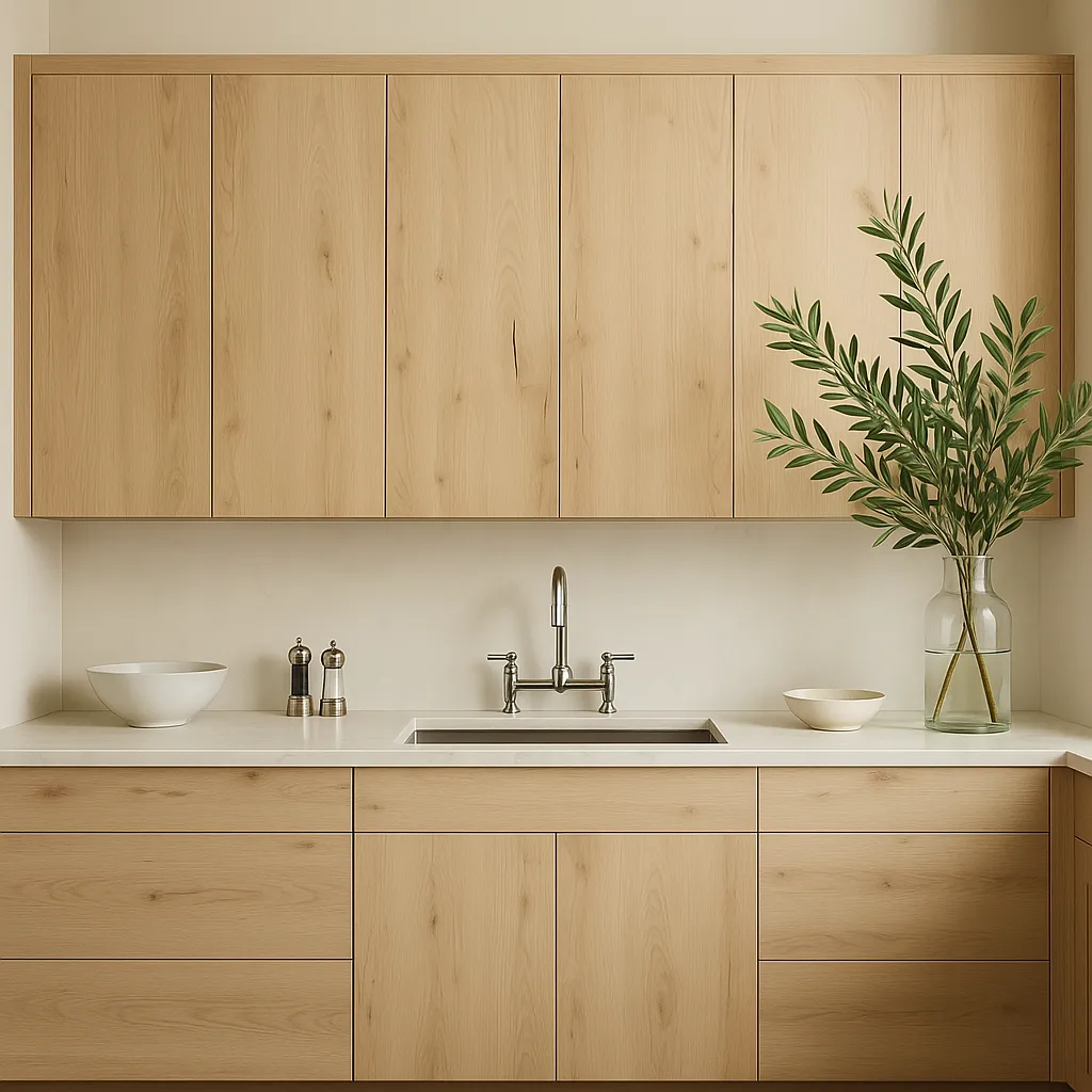 Cambridge Radiance Light Oak Slab Wall Kitchen Cabinet - 24x12x30 in., photo 3 of 4